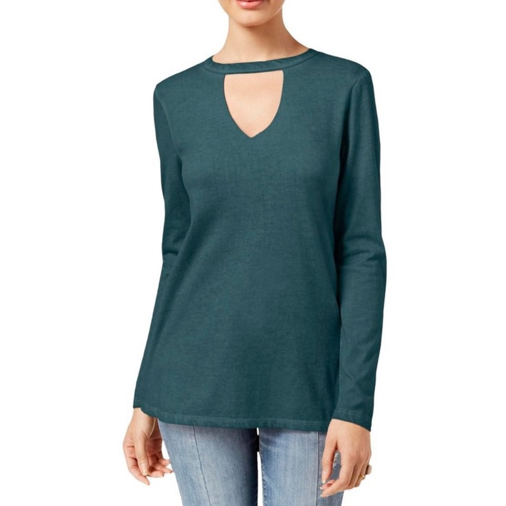 Ultra Flirt Juniors Choker Top Cut-Out V-Neck